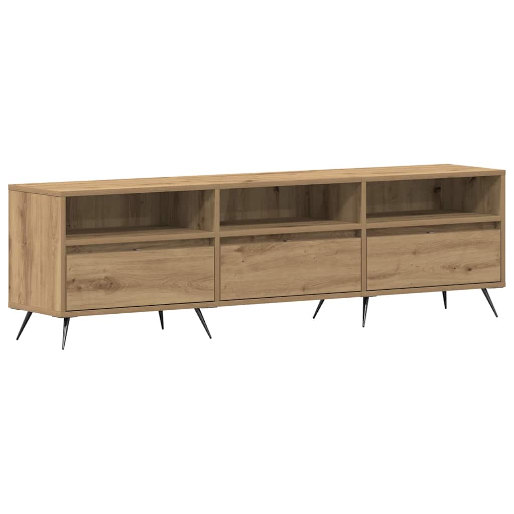 TV-kast artisanaal eikenkleurig 150 x 30 x 44,5 cm Bewerkt hout is nu te koop bij PeponiXL, paradijselijk wonen!
