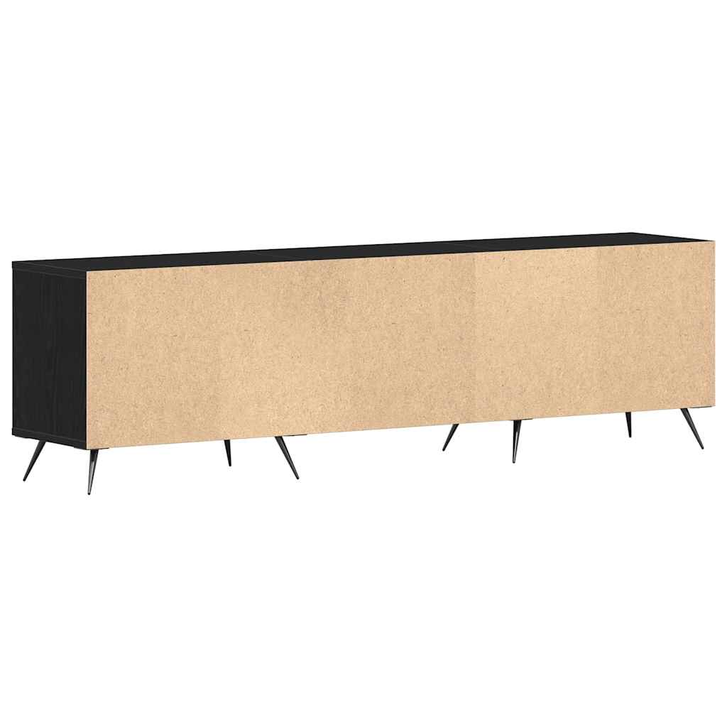 TV-kast Zwart eiken 150 x 30 x 44,5 cm Bewerkt hout is nu te koop bij PeponiXL, paradijselijk wonen!