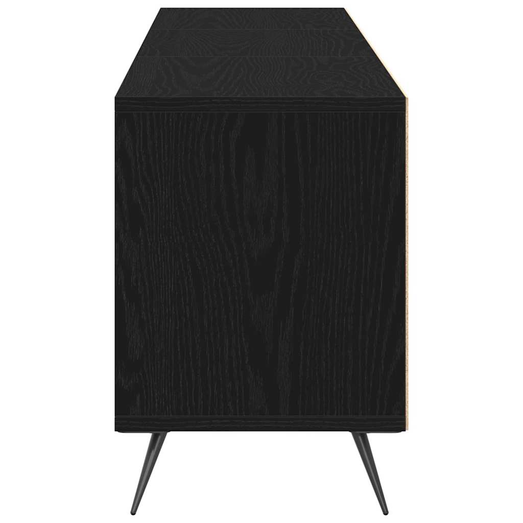 TV-kast Zwart eiken 150 x 30 x 44,5 cm Bewerkt hout is nu te koop bij PeponiXL, paradijselijk wonen!