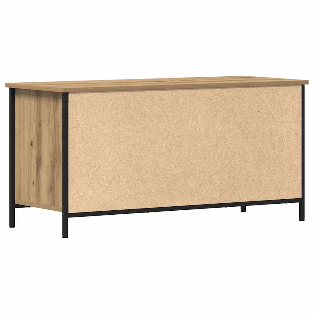 TV-kast artisanaal eikenkleurig 100 x 40 x 50 cm Bewerkt hout is nu te koop bij PeponiXL, paradijselijk wonen!