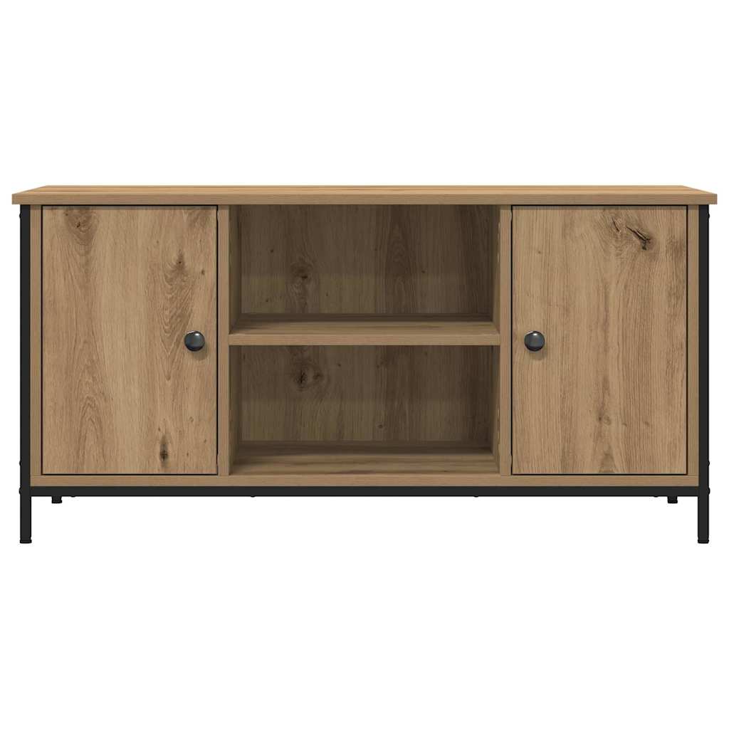 TV-kast artisanaal eikenkleurig 100 x 40 x 50 cm Bewerkt hout is nu te koop bij PeponiXL, paradijselijk wonen!