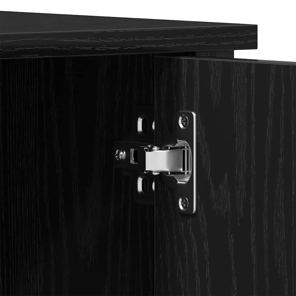 TV-kast Zwart eiken 100 x 40 x 50 cm Bewerkt hout is nu te koop bij PeponiXL, paradijselijk wonen!