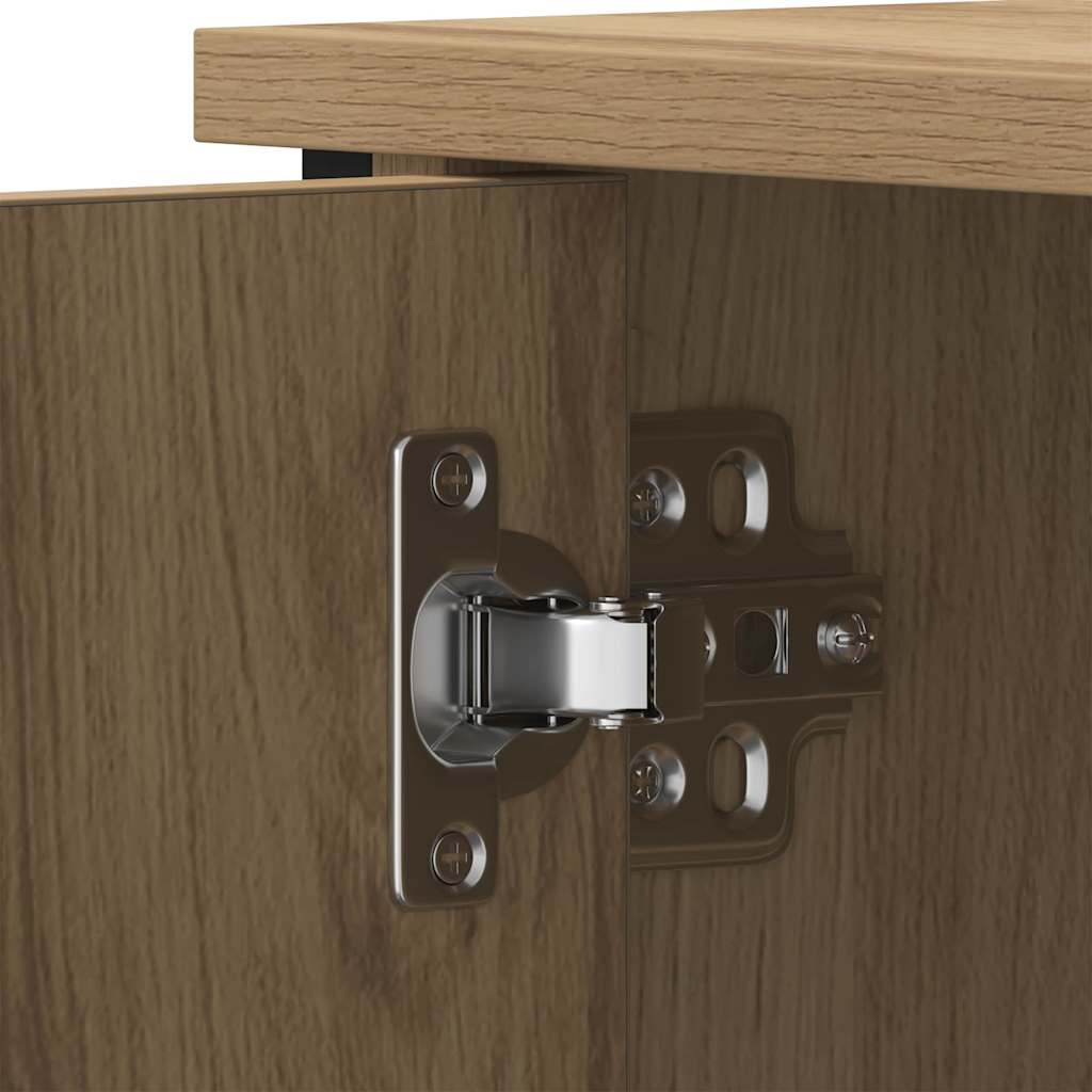 TV-kast artisanaal eikenkleurig 80 x 40 x 50 cm Bewerkt hout is nu te koop bij PeponiXL, paradijselijk wonen!