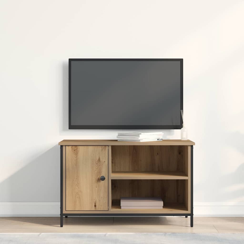 TV-kast artisanaal eikenkleurig 80 x 40 x 50 cm Bewerkt hout is nu te koop bij PeponiXL, paradijselijk wonen!