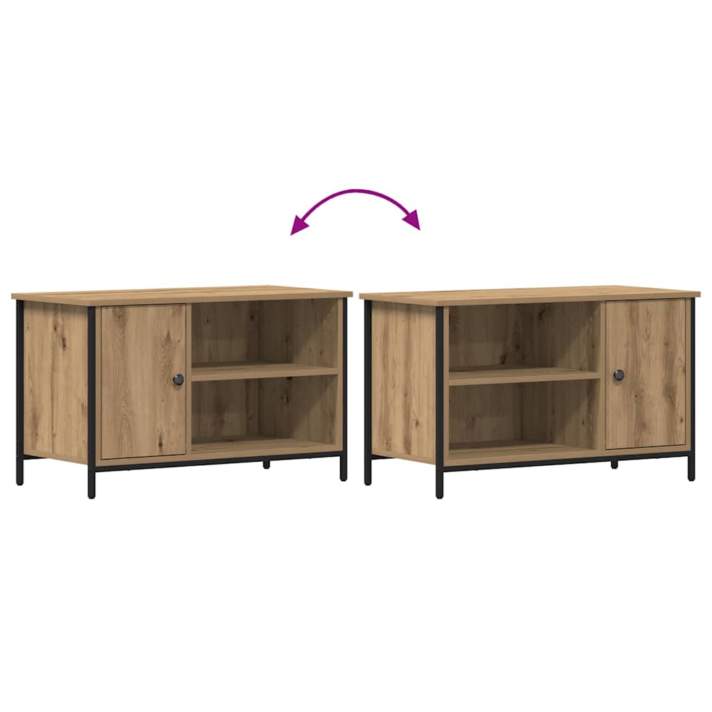 TV-kast artisanaal eikenkleurig 80 x 40 x 50 cm Bewerkt hout is nu te koop bij PeponiXL, paradijselijk wonen!