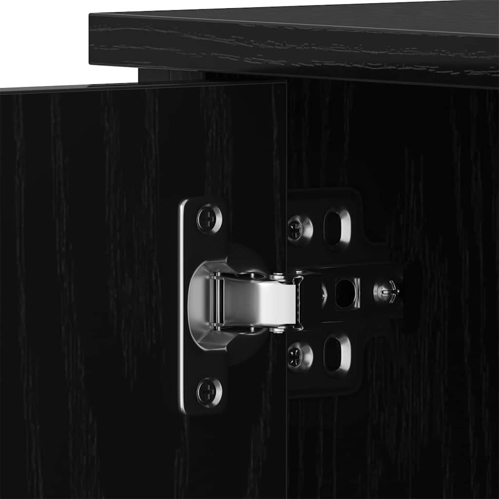 TV-kast Zwart eiken 80 x 40 x 50 cm Bewerkt hout is nu te koop bij PeponiXL, paradijselijk wonen!