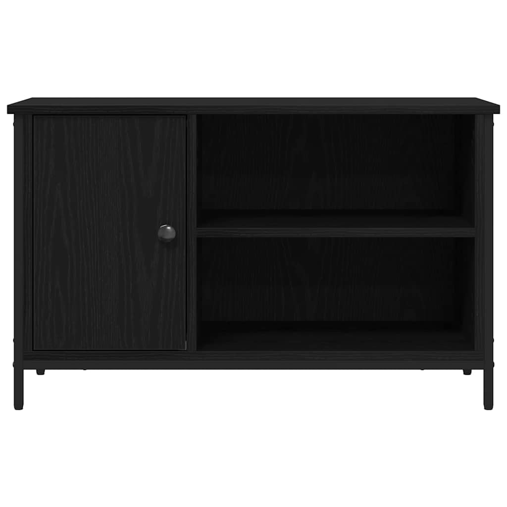 TV-kast Zwart eiken 80 x 40 x 50 cm Bewerkt hout is nu te koop bij PeponiXL, paradijselijk wonen!