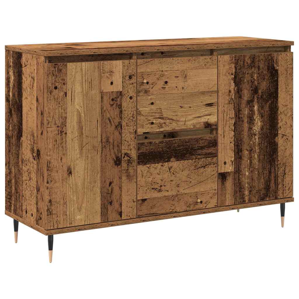 Dressoir met lade Oudhout 101,5 x 35 x 70 cm Bewerkt hout is nu te koop bij PeponiXL, paradijselijk wonen!