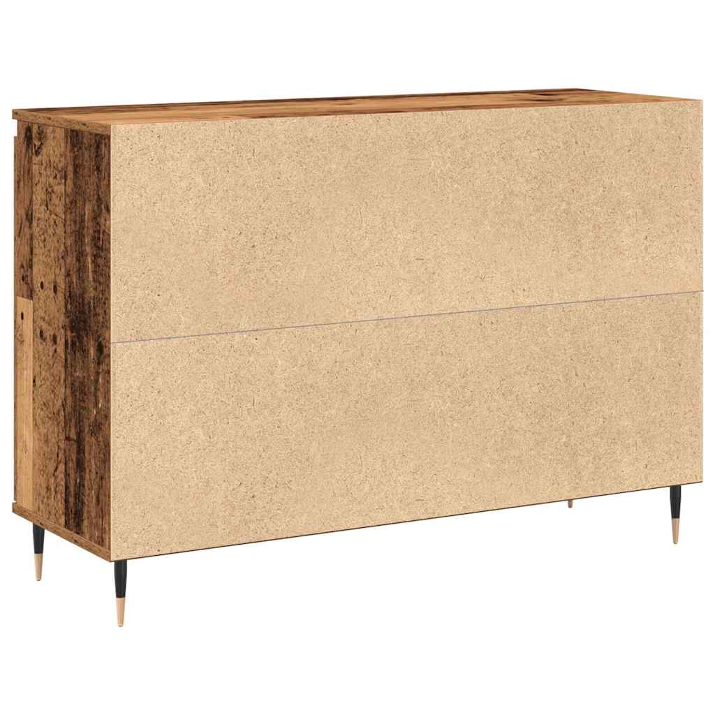 Dressoir met lade Oudhout 101,5 x 35 x 70 cm Bewerkt hout is nu te koop bij PeponiXL, paradijselijk wonen!