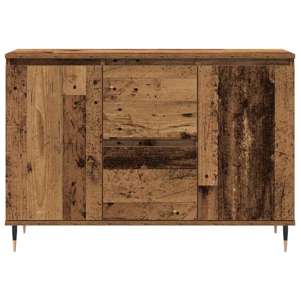 Dressoir met lade Oudhout 101,5 x 35 x 70 cm Bewerkt hout is nu te koop bij PeponiXL, paradijselijk wonen!