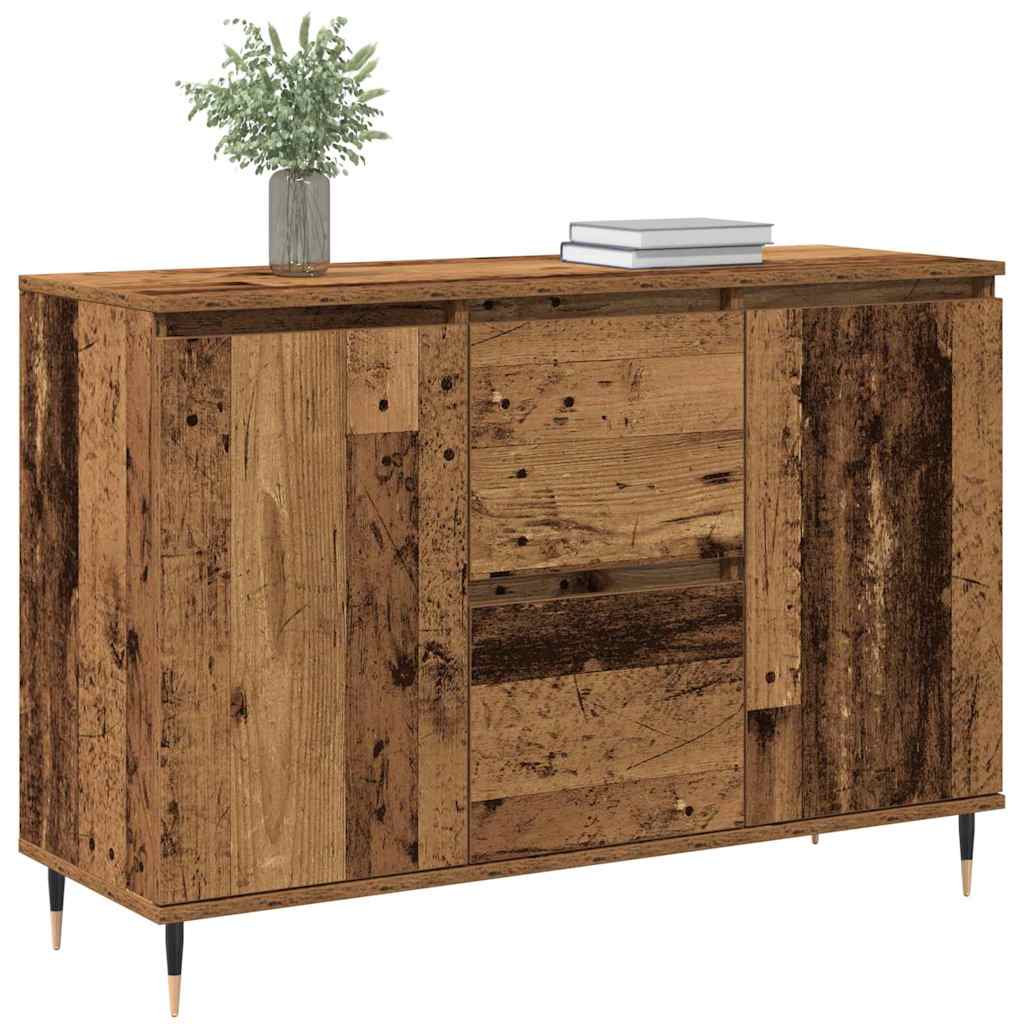 Dressoir met lade Oudhout 101,5 x 35 x 70 cm Bewerkt hout is nu te koop bij PeponiXL, paradijselijk wonen!