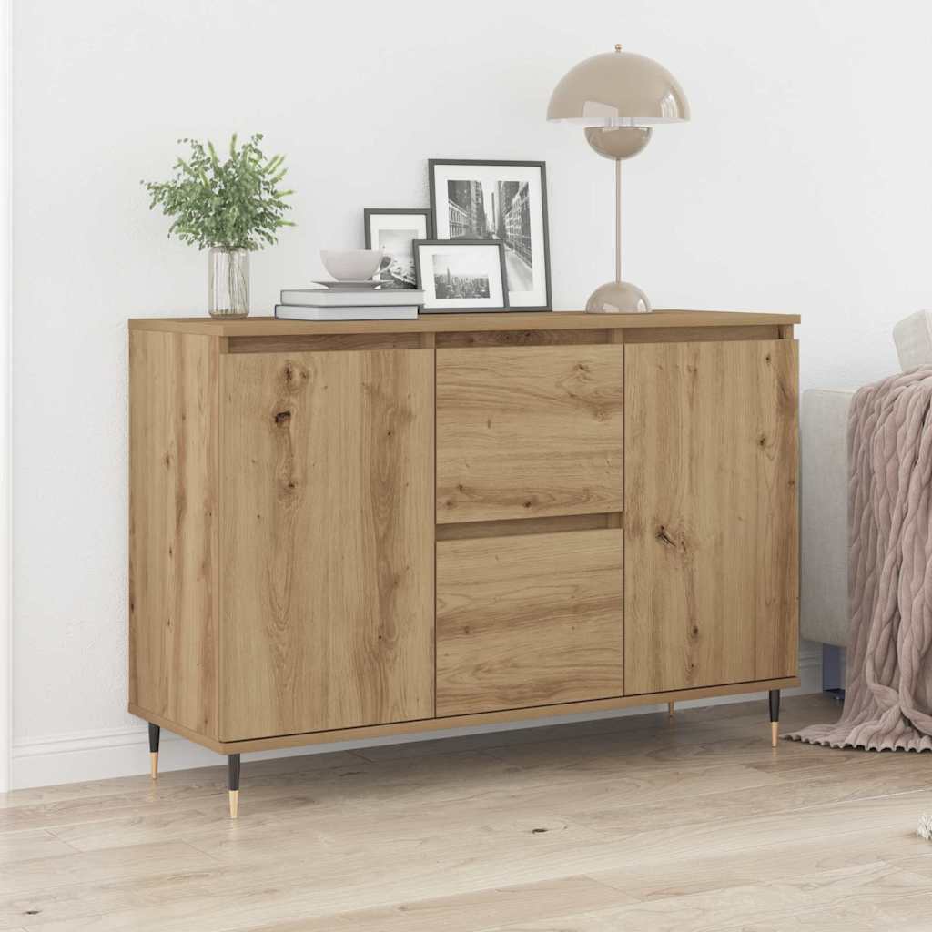 Dressoir met lade Artisan Eiken 101,5 x 35 x 70 cm Bewerkt hout is nu te koop bij PeponiXL, paradijselijk wonen!
