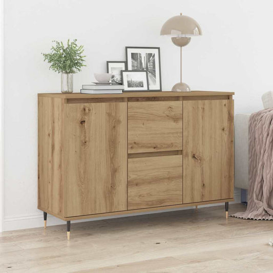 Dressoir met lade Artisan Eiken 101,5 x 35 x 70 cm Bewerkt hout is nu te koop bij PeponiXL, paradijselijk wonen!