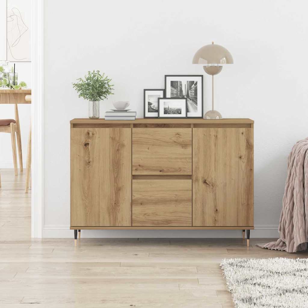 Dressoir met lade Artisan Eiken 101,5 x 35 x 70 cm Bewerkt hout is nu te koop bij PeponiXL, paradijselijk wonen!