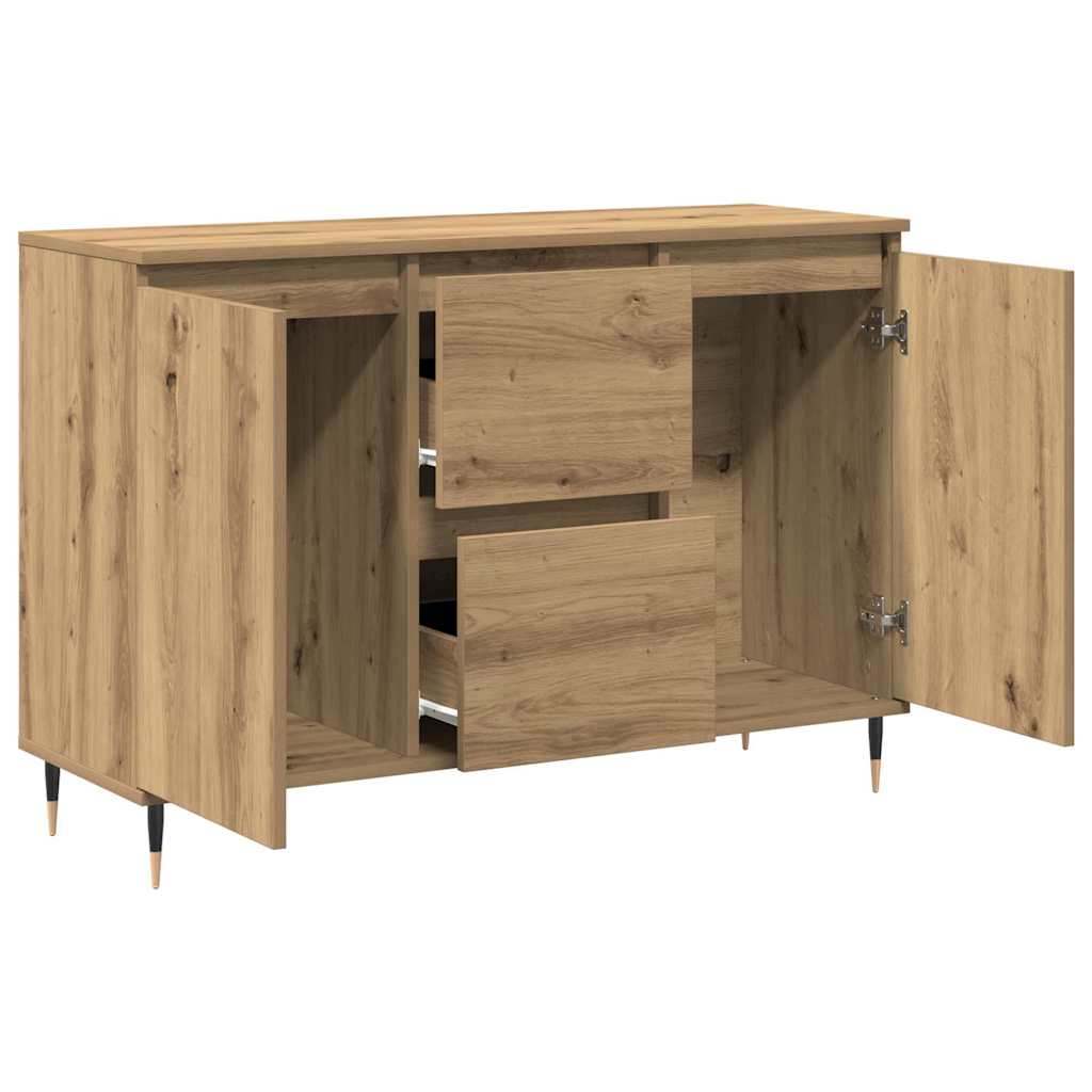 Dressoir met lade Artisan Eiken 101,5 x 35 x 70 cm Bewerkt hout is nu te koop bij PeponiXL, paradijselijk wonen!