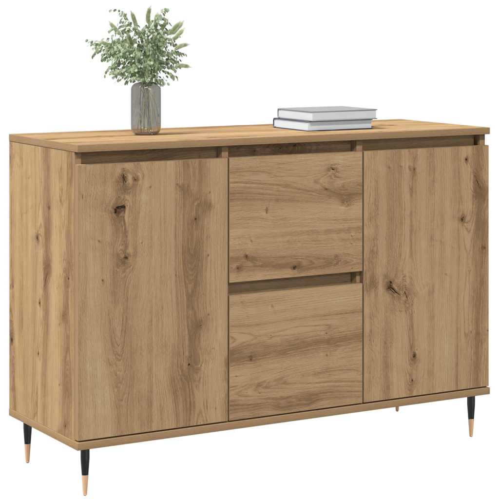 Dressoir met lade Artisan Eiken 101,5 x 35 x 70 cm Bewerkt hout is nu te koop bij PeponiXL, paradijselijk wonen!