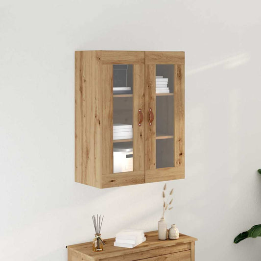 Wandkast Artisan Eiken 69,5 x 34 x 90 cm Bewerkt hout is nu te koop bij PeponiXL, paradijselijk wonen!