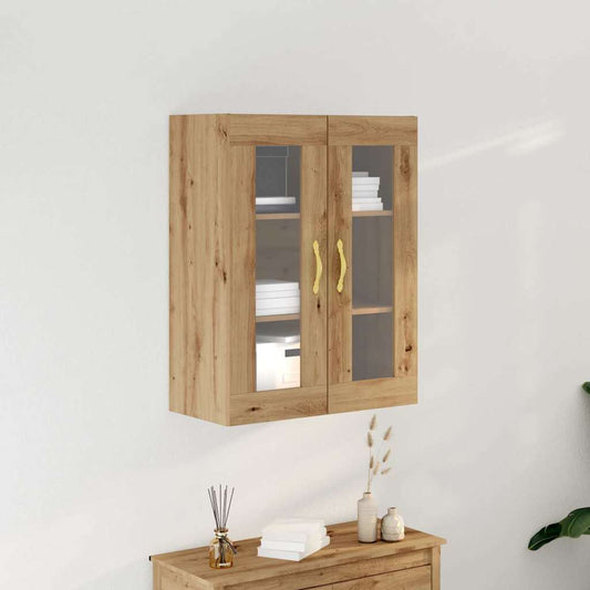 Wandkast Artisan Eiken 69,5 x 34 x 90 cm Bewerkt hout is nu te koop bij PeponiXL, paradijselijk wonen!