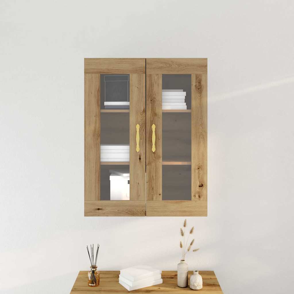 Wandkast Artisan Eiken 69,5 x 34 x 90 cm Bewerkt hout is nu te koop bij PeponiXL, paradijselijk wonen!