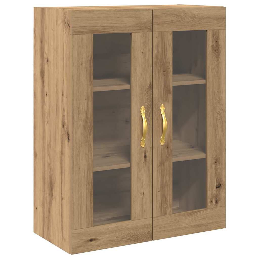 Wandkast Artisan Eiken 69,5 x 34 x 90 cm Bewerkt hout is nu te koop bij PeponiXL, paradijselijk wonen!