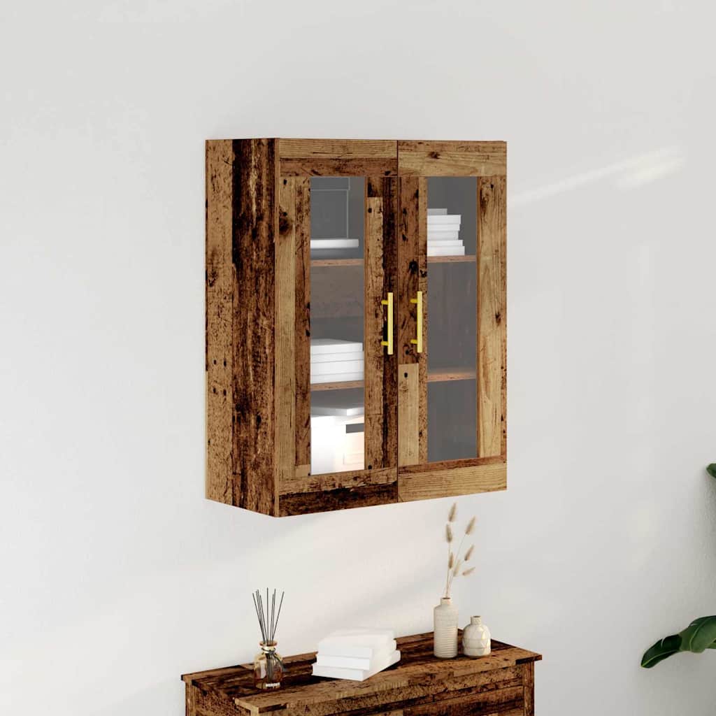 Wandkast Wandgemonteerd Oud Hout 69,5 x 34 x 90 cm Bewerkt hout is nu te koop bij PeponiXL, paradijselijk wonen!