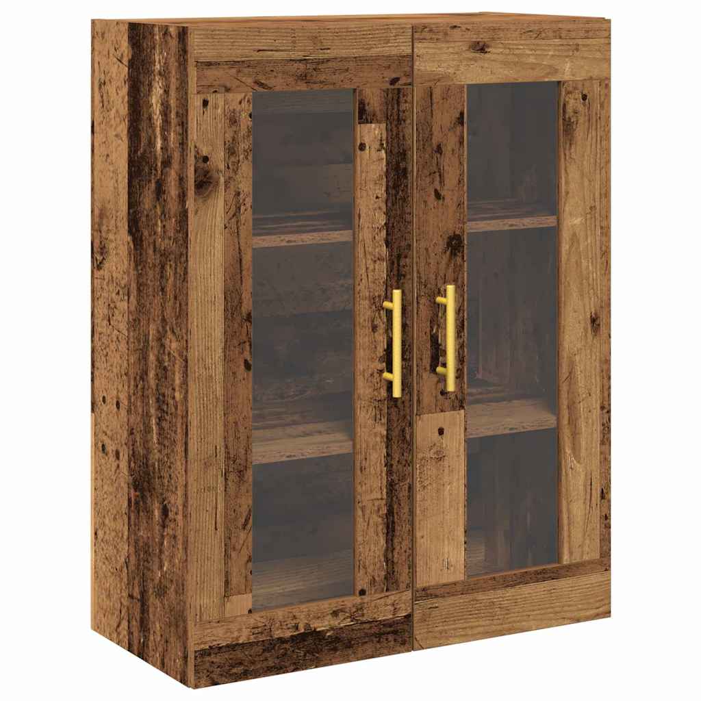 Wandkast Wandgemonteerd Oud Hout 69,5 x 34 x 90 cm Bewerkt hout is nu te koop bij PeponiXL, paradijselijk wonen!