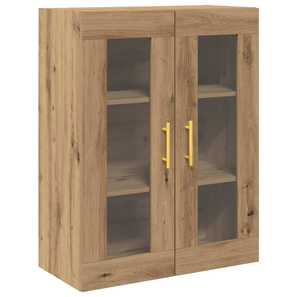 Wandkast Artisan Eiken 69,5 x 34 x 90 cm Bewerkt hout is nu te koop bij PeponiXL, paradijselijk wonen!