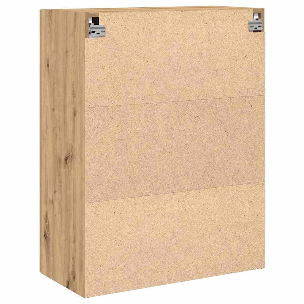 Wandkast Artisan Eiken 69,5 x 34 x 90 cm Bewerkt hout is nu te koop bij PeponiXL, paradijselijk wonen!