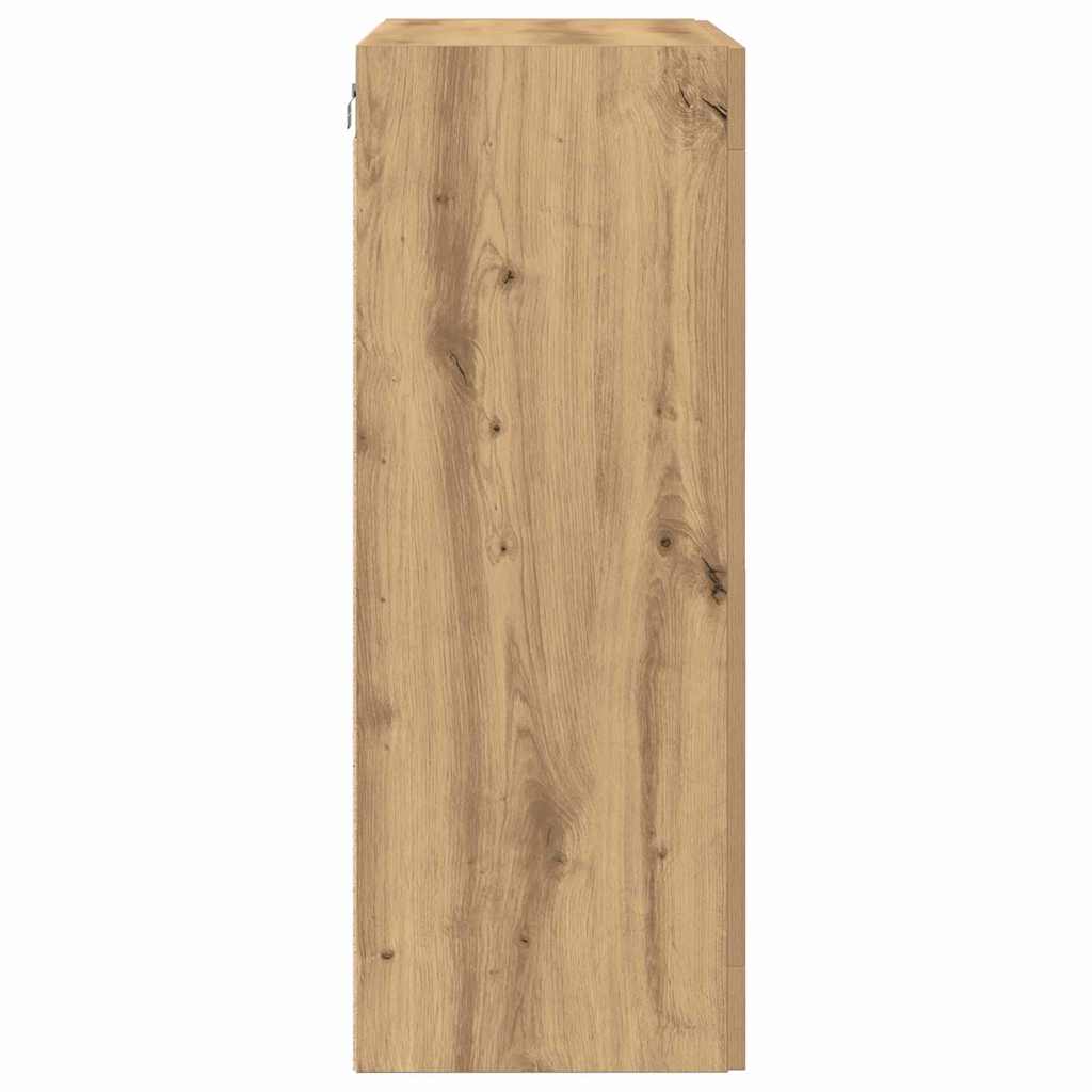 Wandkast Artisan Eiken 69,5 x 34 x 90 cm Bewerkt hout is nu te koop bij PeponiXL, paradijselijk wonen!