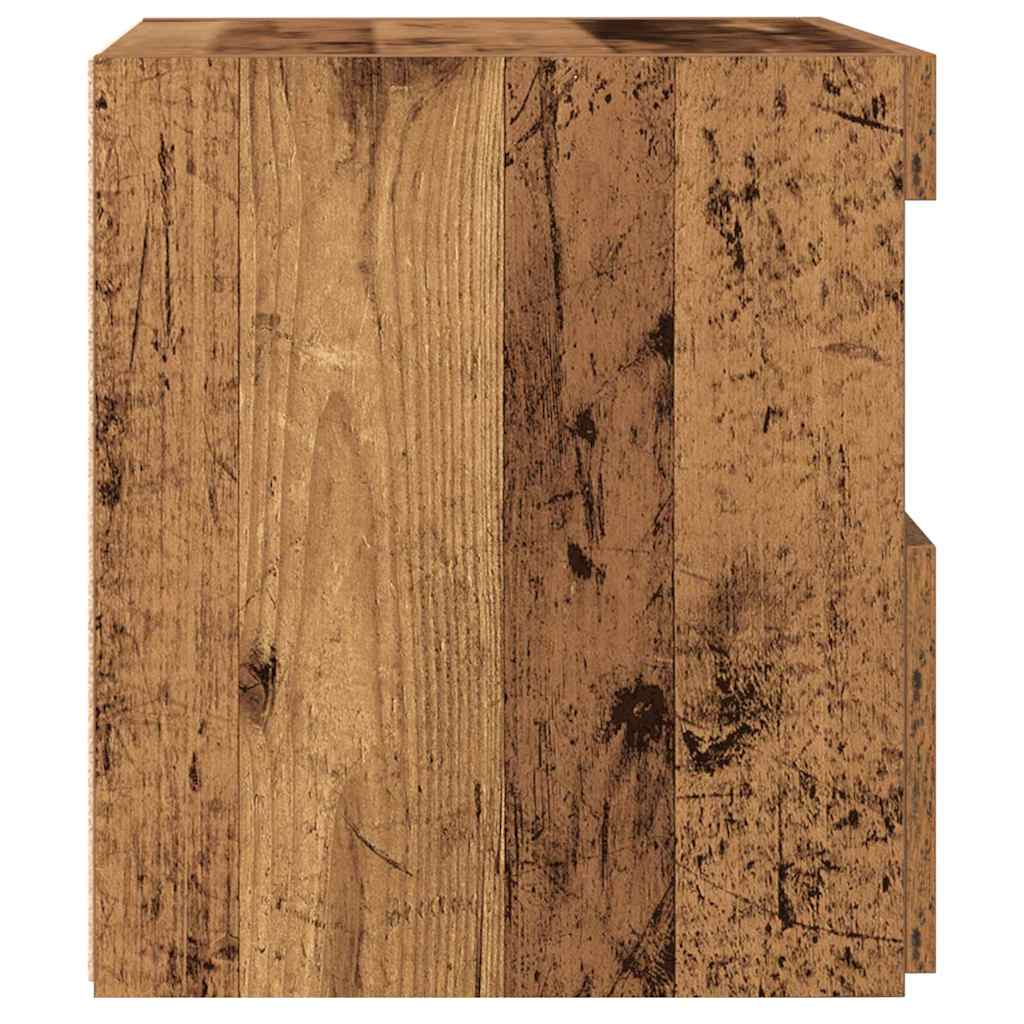 Nachtkastje met lade 2 pcs Oudhout 50 x 40 x 45 cm Bewerkt hout is nu te koop bij PeponiXL, paradijselijk wonen!