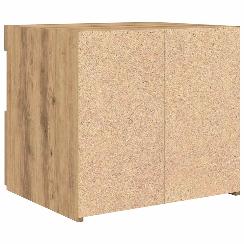 Nachtkastje 2 pcs Artisan Eiken 50 x 40 x 45 cm Bewerkt hout is nu te koop bij PeponiXL, paradijselijk wonen!
