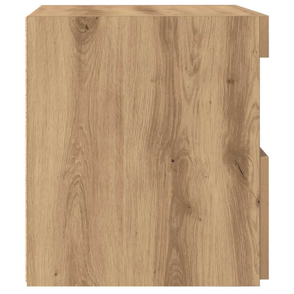 Nachtkastje 2 pcs Artisan Eiken 50 x 40 x 45 cm Bewerkt hout is nu te koop bij PeponiXL, paradijselijk wonen!