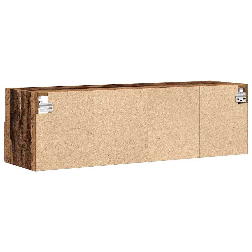 TV Wandkast 2 pcs Oud Hout 100 x 30 x 30 cm Bewerkt hout is nu te koop bij PeponiXL, paradijselijk wonen!