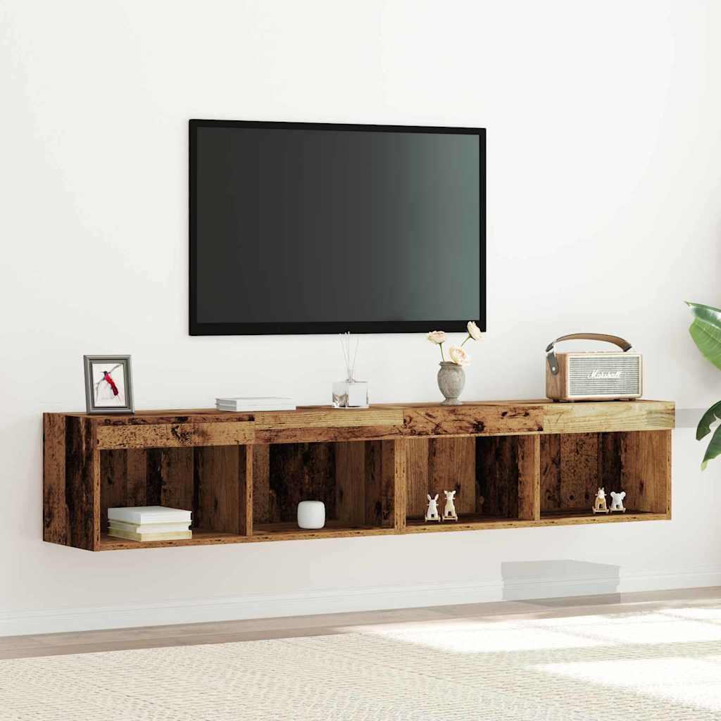 Tv-meubelset 2 pcs Oud hout 80 x 30 x 30 cm Bewerkt hout is nu te koop bij PeponiXL, paradijselijk wonen!