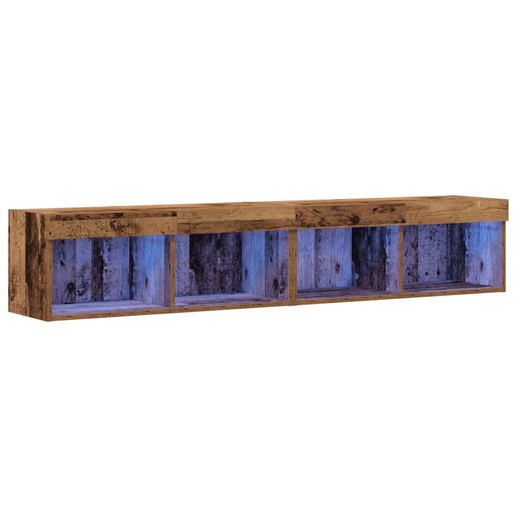 Tv-meubelset 2 pcs Oud hout 80 x 30 x 30 cm Bewerkt hout is nu te koop bij PeponiXL, paradijselijk wonen!