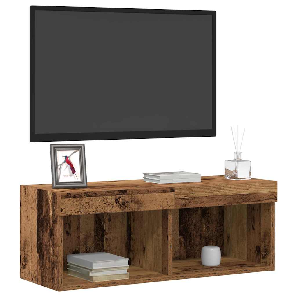 Tv-meubelset 2 pcs Oud hout 80 x 30 x 30 cm Bewerkt hout is nu te koop bij PeponiXL, paradijselijk wonen!