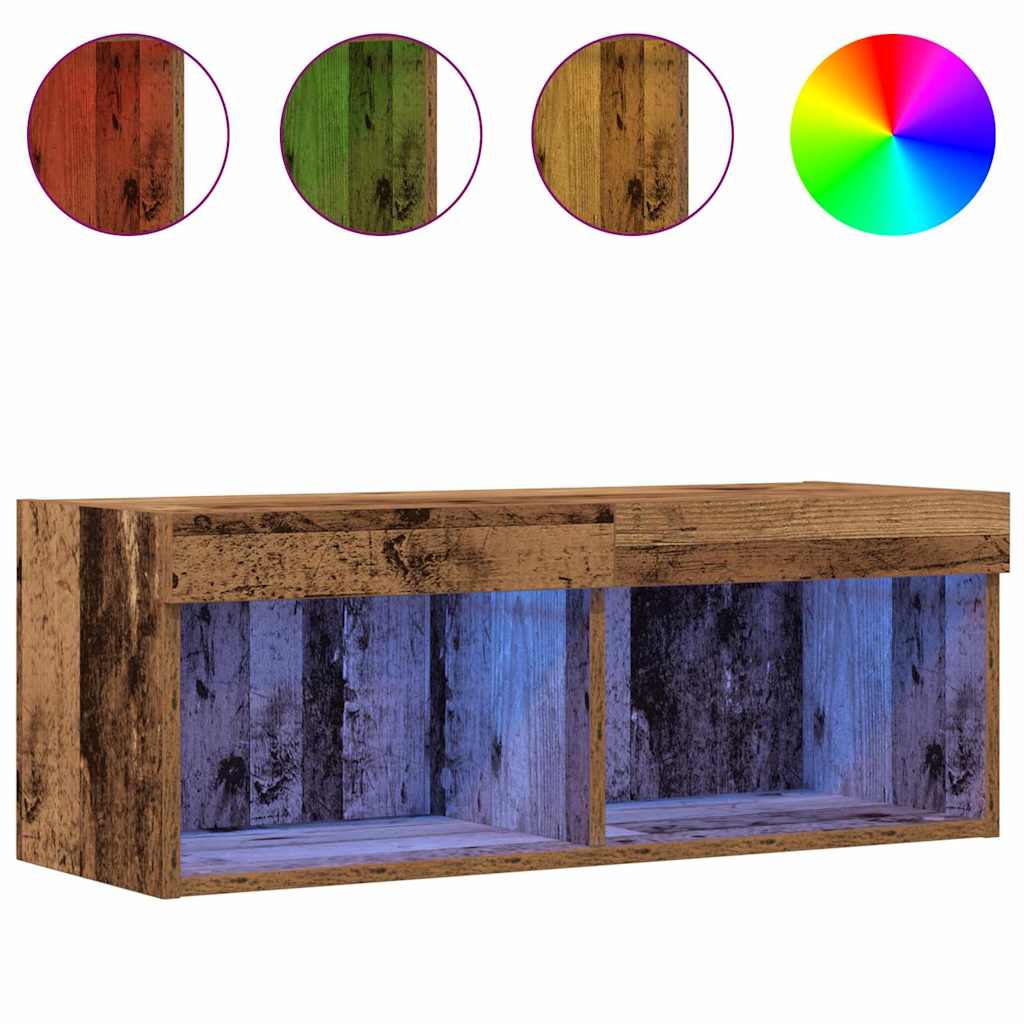 Tv-meubelset 2 pcs Oud hout 80 x 30 x 30 cm Bewerkt hout is nu te koop bij PeponiXL, paradijselijk wonen!