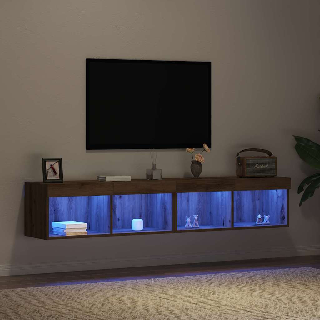Tv-meubelset 2 pcs Artisan Eiken 80 x 30 x 30 cm Bewerkt hout is nu te koop bij PeponiXL, paradijselijk wonen!