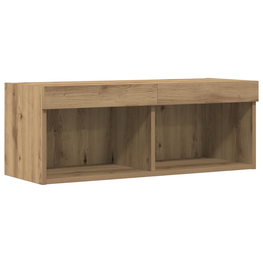 Tv-meubelset 2 pcs Artisan Eiken 80 x 30 x 30 cm Bewerkt hout is nu te koop bij PeponiXL, paradijselijk wonen!