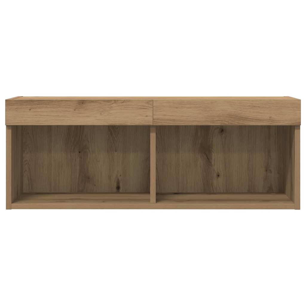 Tv-meubelset 2 pcs Artisan Eiken 80 x 30 x 30 cm Bewerkt hout is nu te koop bij PeponiXL, paradijselijk wonen!
