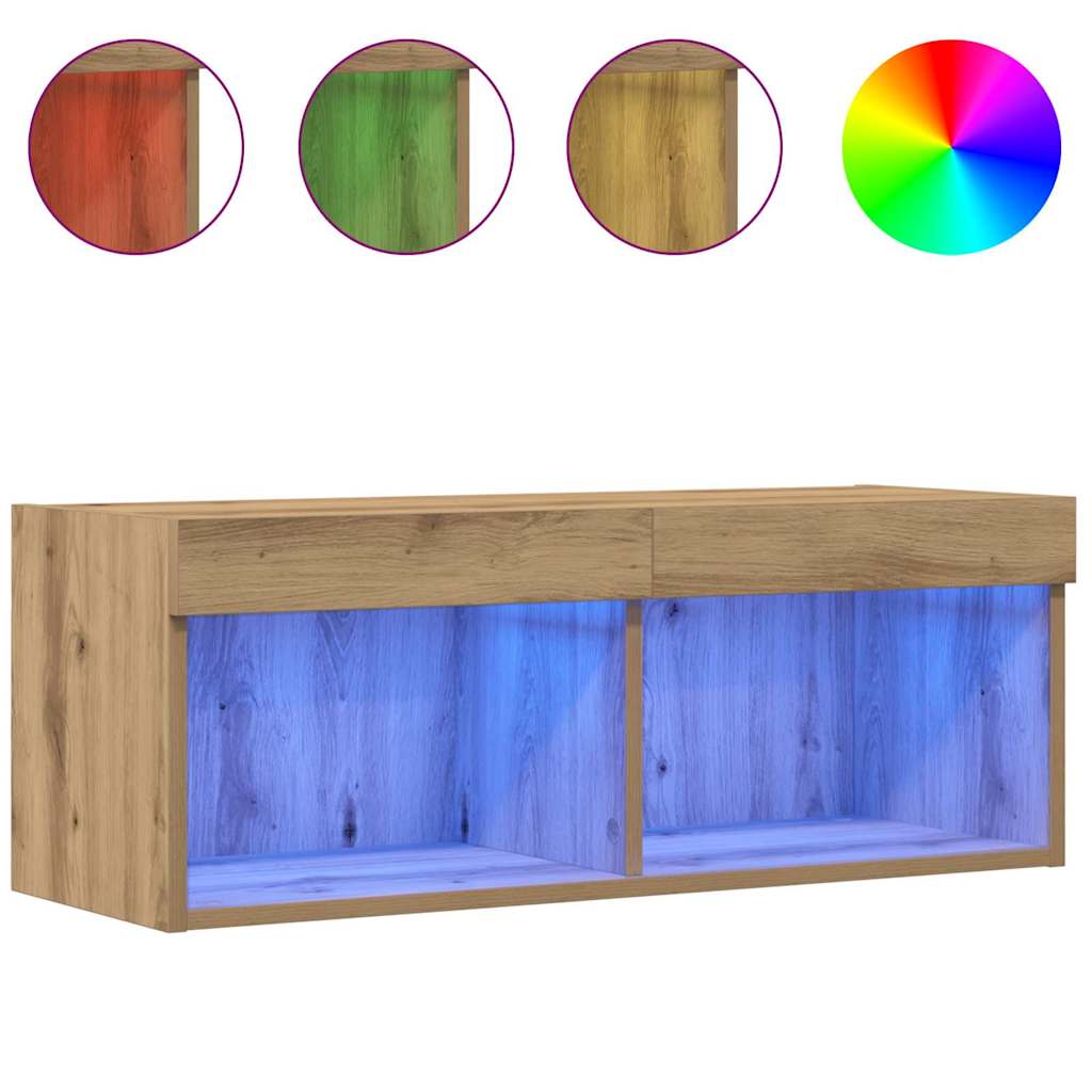 Tv-meubelset 2 pcs Artisan Eiken 80 x 30 x 30 cm Bewerkt hout is nu te koop bij PeponiXL, paradijselijk wonen!