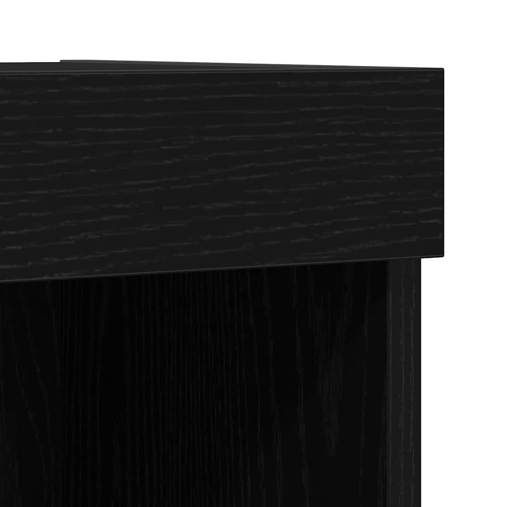 Tv-meubelset 2 pcs Zwart eiken 80 x 30 x 30 cm Bewerkt hout is nu te koop bij PeponiXL, paradijselijk wonen!