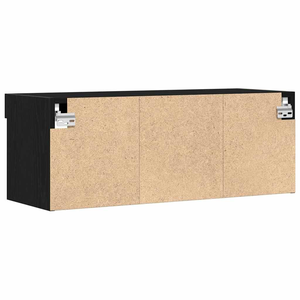 Tv-meubelset 2 pcs Zwart eiken 80 x 30 x 30 cm Bewerkt hout is nu te koop bij PeponiXL, paradijselijk wonen!