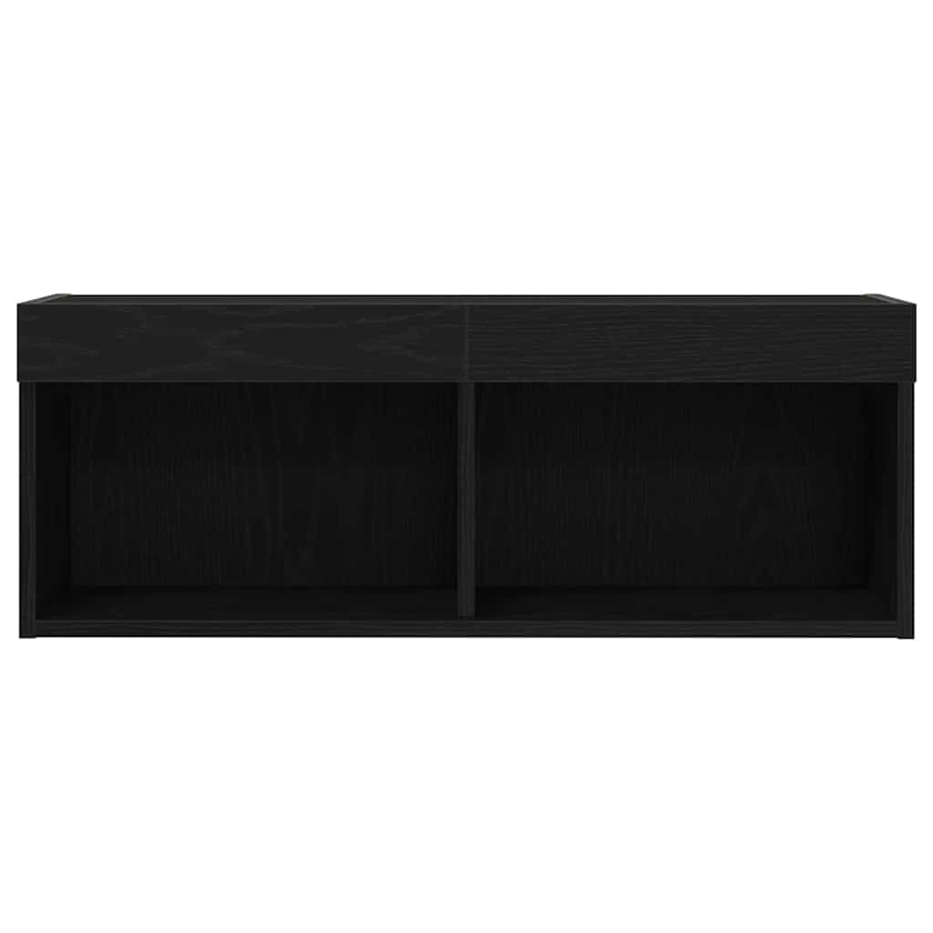 Tv-meubelset 2 pcs Zwart eiken 80 x 30 x 30 cm Bewerkt hout is nu te koop bij PeponiXL, paradijselijk wonen!