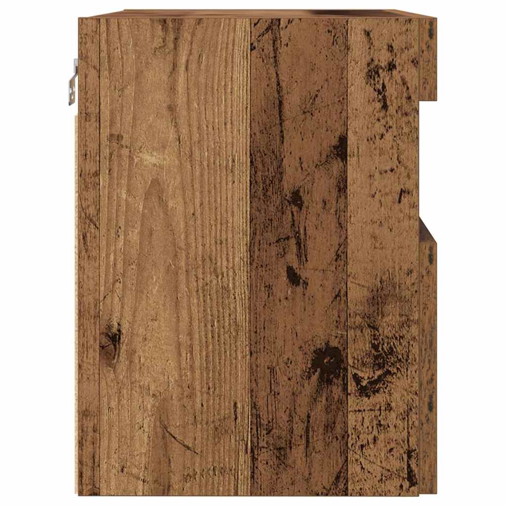 TV Wandkast met LED 2 pcs Oud hout 60 x 30 x 40 cm Bewerkt hout is nu te koop bij PeponiXL, paradijselijk wonen!