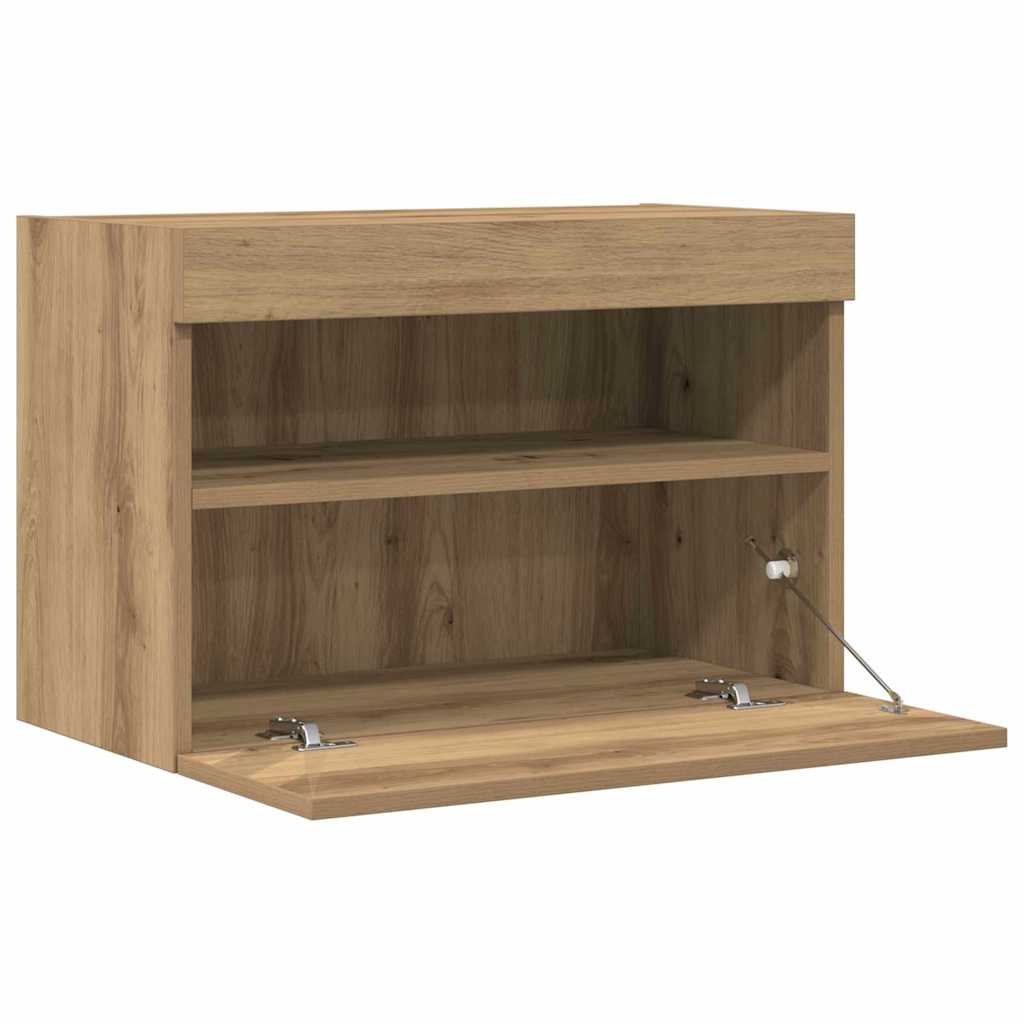 TV Wandkast 2 pcs artisanaal eikenkleurig 60 x 30 x 40 cm is nu te koop bij PeponiXL, paradijselijk wonen!