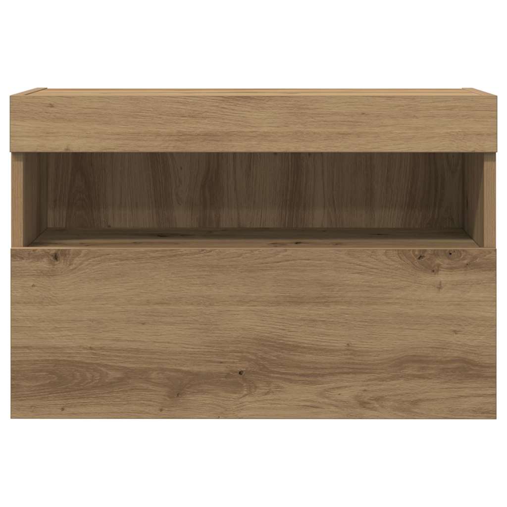TV Wandkast 2 pcs artisanaal eikenkleurig 60 x 30 x 40 cm is nu te koop bij PeponiXL, paradijselijk wonen!