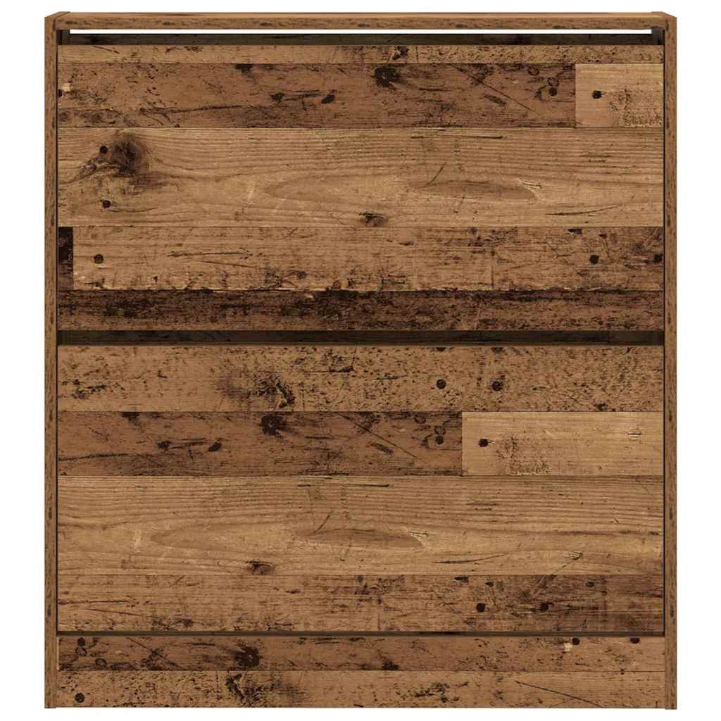 Schoenenkast met plank Oudhout 80 x 21 x 87,5 cm Bewerkt hout is nu te koop bij PeponiXL, paradijselijk wonen!