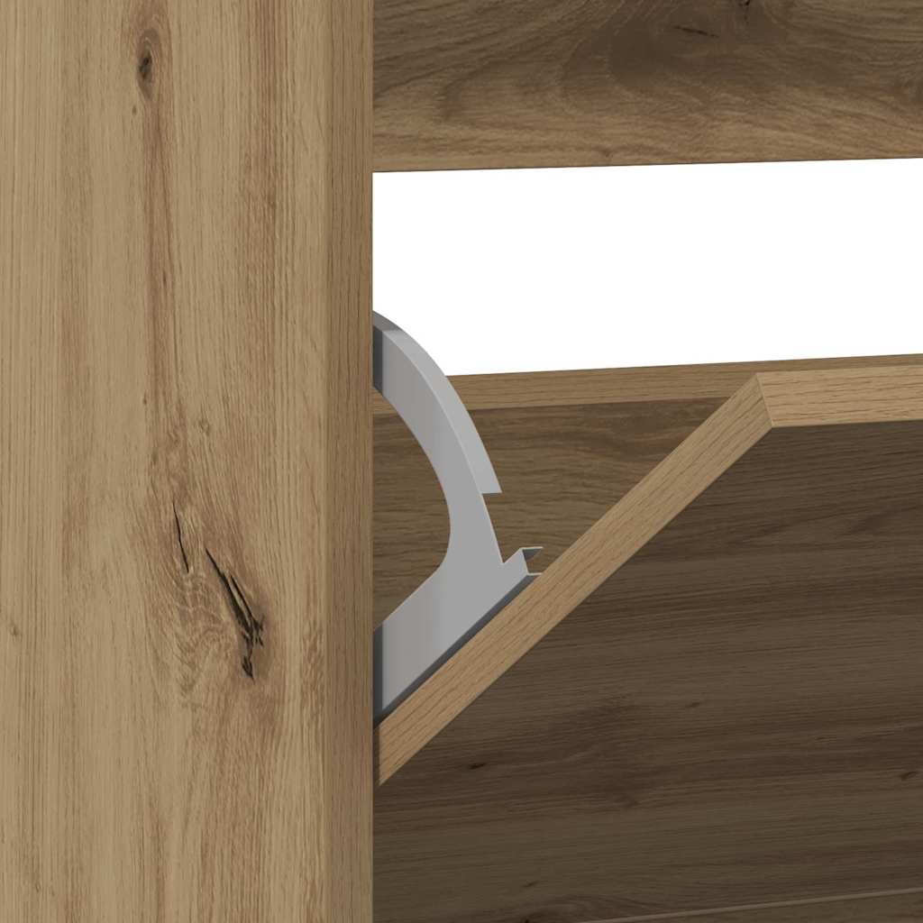 Schoenenkast Gerookt eiken 80 x 21 x 87,5 cm Bewerkt hout is nu te koop bij PeponiXL, paradijselijk wonen!