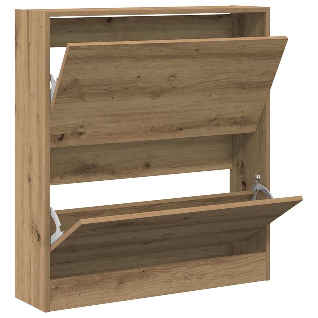 Schoenenkast Gerookt eiken 80 x 21 x 87,5 cm Bewerkt hout is nu te koop bij PeponiXL, paradijselijk wonen!